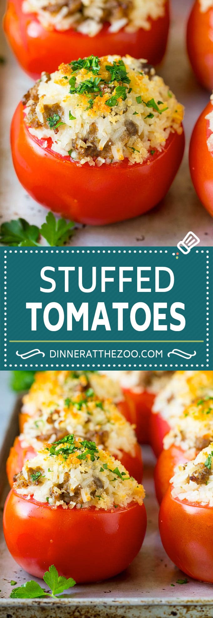 Stuffed Tomatoes Recipe | Sausage Stuffed Tomatoes #tomatoes #sausage #rice #dinner #bajap