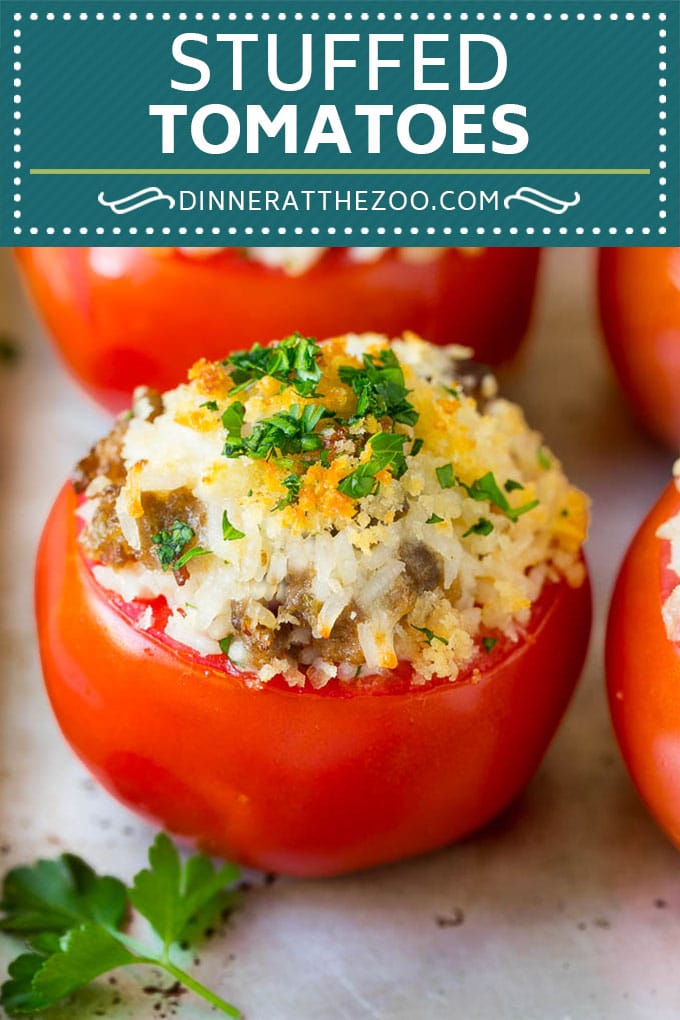 Stuffed Tomatoes Recipe | Sausage Stuffed Tomatoes #tomatoes #sausage #rice #dinner #bajap
