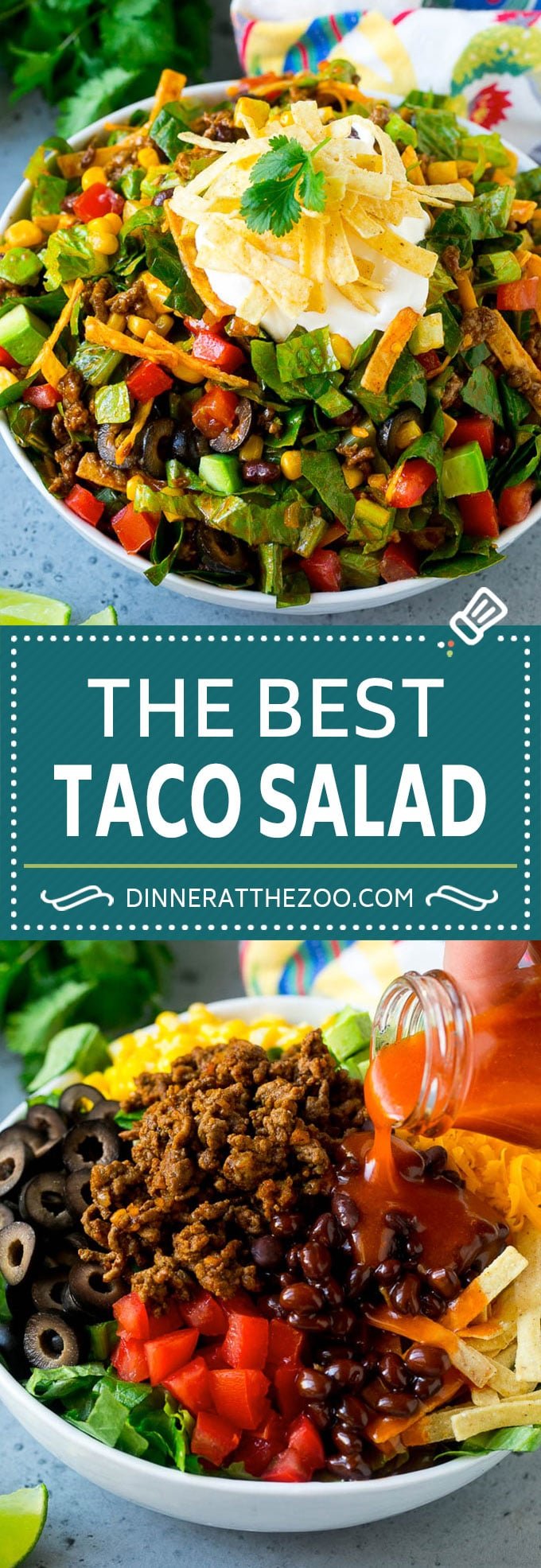 Taco Salad Recipe | Beef Taco Salad | Mexican Salad #salad #taco #beef #lunch #avocado #dinner #bajap