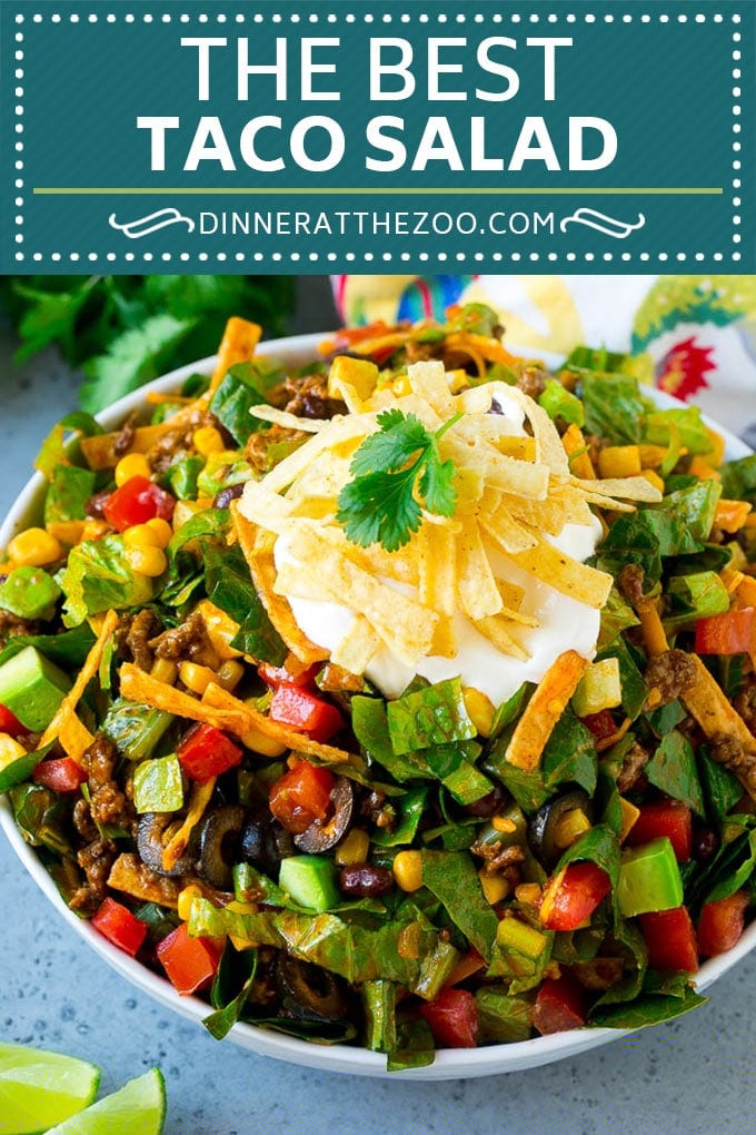 Taco Salad Recipe | Beef Taco Salad | Mexican Salad #salad #taco #beef #lunch #avocado #dinner #bajap