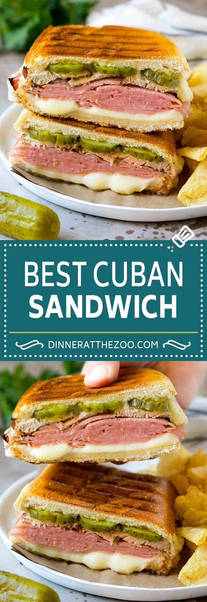 Cuban Sandwich Recipe #sandwich #pork #ham #cheese #pickles #lunch #dinner #bajap