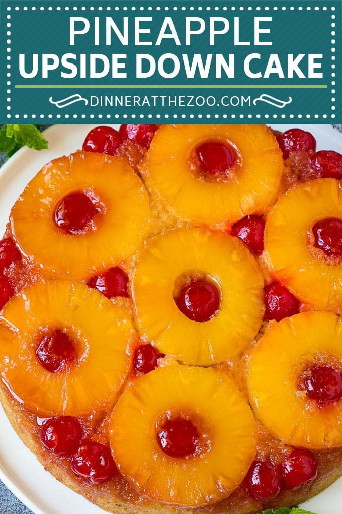 Pineapple Upside Down Cake | Pineapple Cake #cake #pineapple #dessert #cherries #bajap