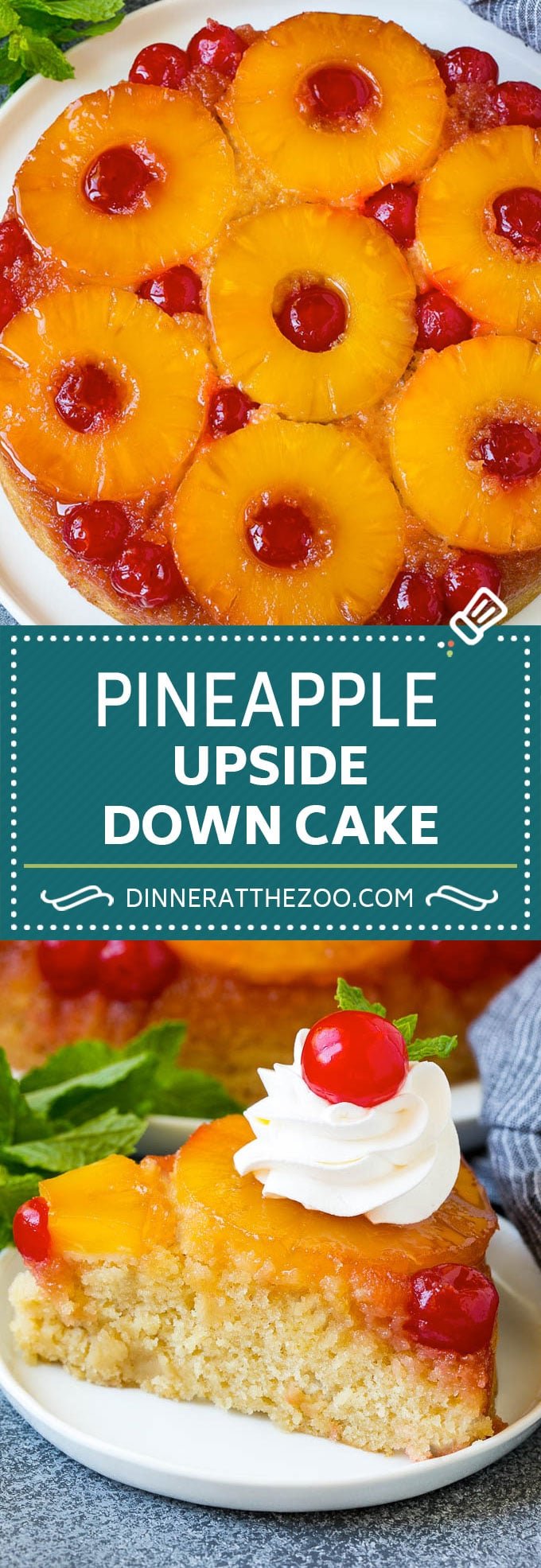 Pineapple Upside Down Cake | Pineapple Cake #cake #pineapple #dessert #cherries #bajap