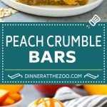 Peach Crumble Bars | Peach Bars | Peach Dessert #peaches #dessert #sweets #baking #bajap