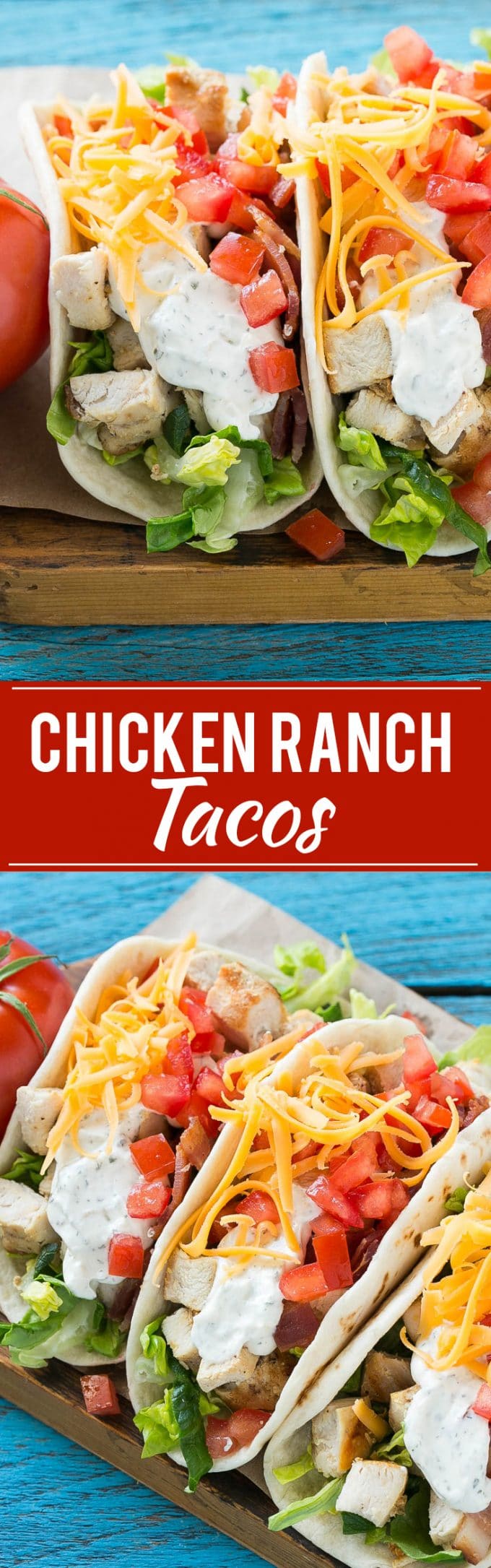 Chicken Ranch Tacos Recipe | Chicken Tacos #chicken #tacos #bacon #dinner #bajap