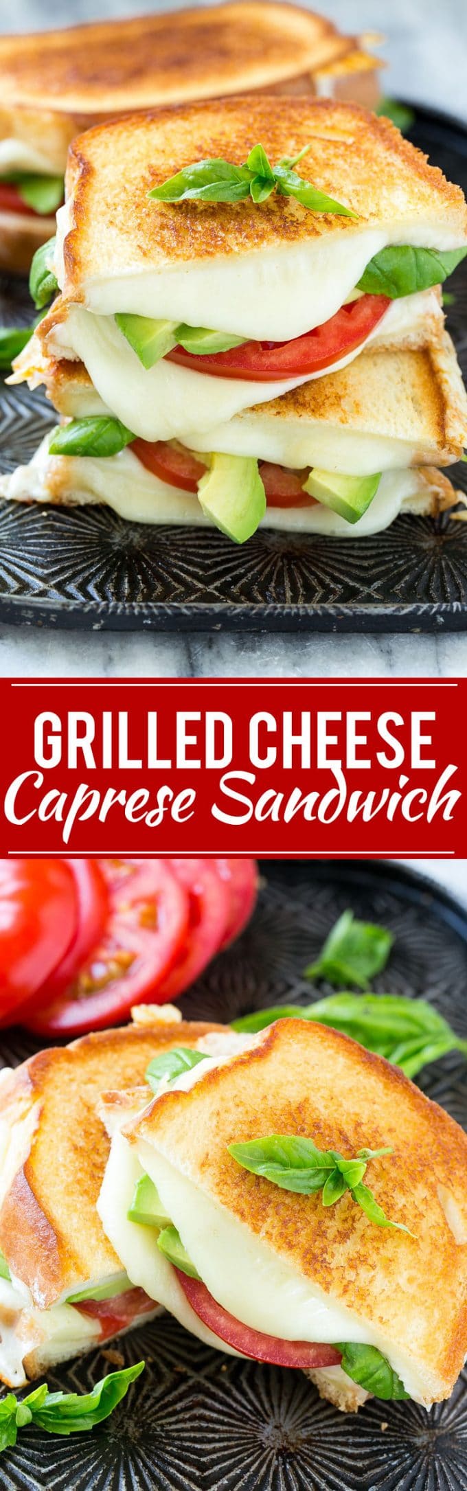 Caprese Sandwich | Grilled Cheese Sandwich Recipe #sandwich #caprese #cheese #grilledcheese #lunch #dinner #bajap #avocado