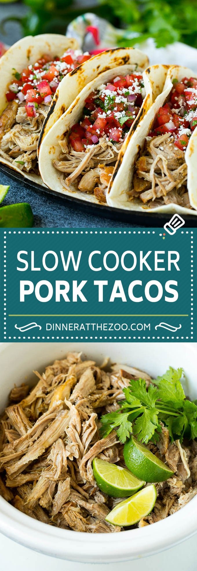 Pork Tacos Recipe | Slow Cooker Tacos #tacos #pork #slowcooker #crockpot #salsa #dinner #bajap
