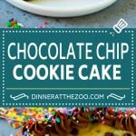 Cookie Cake Recipe | Chocolate Chip Cookie Cake #cookies #cake #chocolate #dessert #bajap #sprinkles