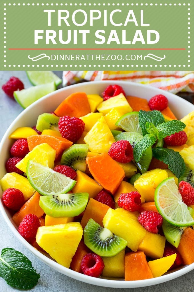 Tropical Fruit Salad Recipe | Easy Fruit Salad | Best Fruit Salad #fruit #salad #bajap #healthy