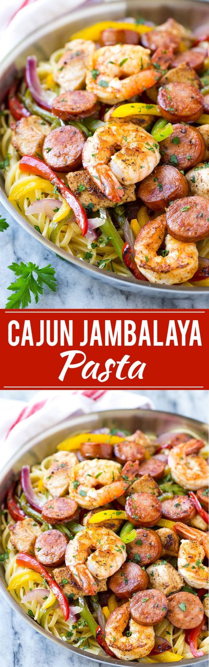 Jambalaya Pasta Recipe | Shrimp Pasta | Sausage Pasta #pasta #sausage #shrimp #cajun #dinner #bajap