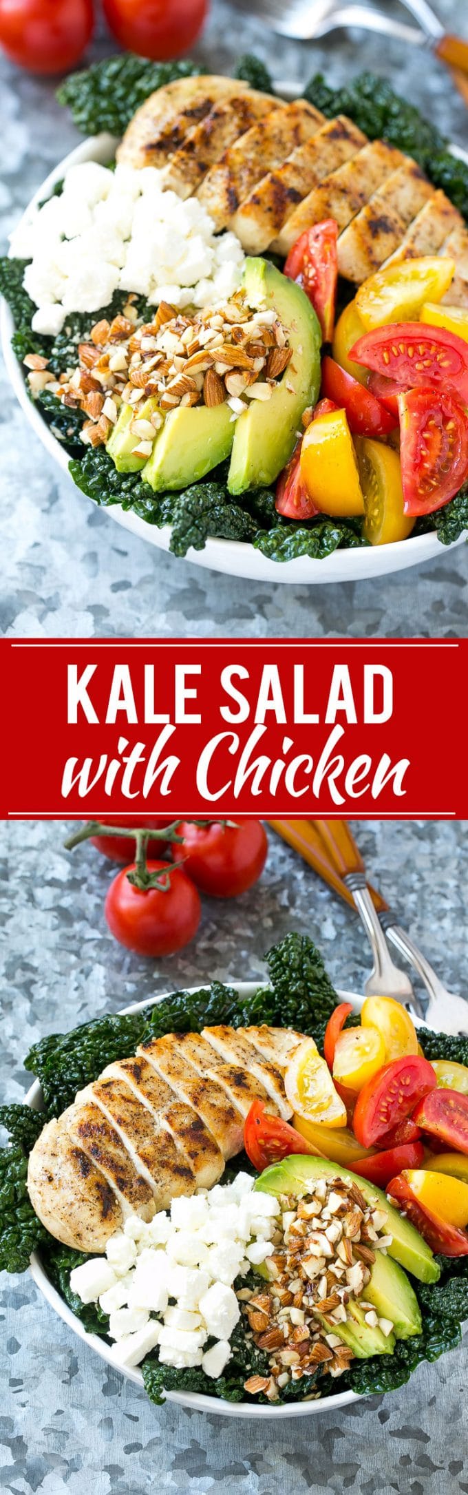 Tuscan Kale Salad Recipe | Kale Salad | Grilled Chicken Salad | Healthy Salad Recipe #kale #salad #chicken #healthy #cleaneating #bajap