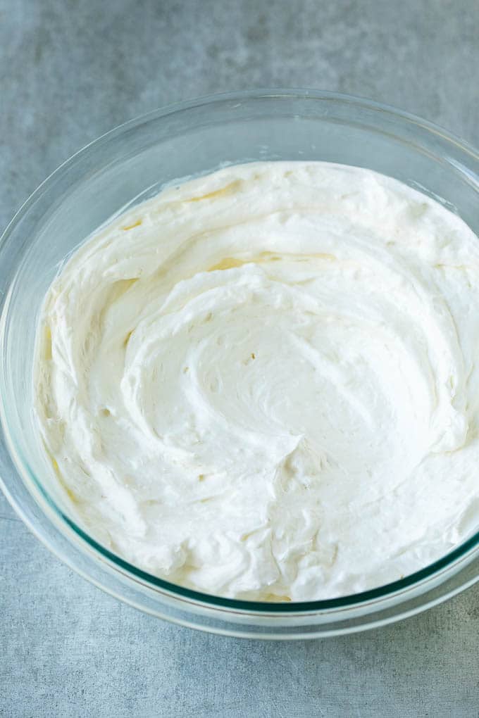 Cream Cheese Fruit Dip | Fruit Recipe | Fruit Dip #fruit #dip #creamcheese #snack #dessert #bajap Cream cheese, marshmallow cream and whipped topping in a mixing bowl.
