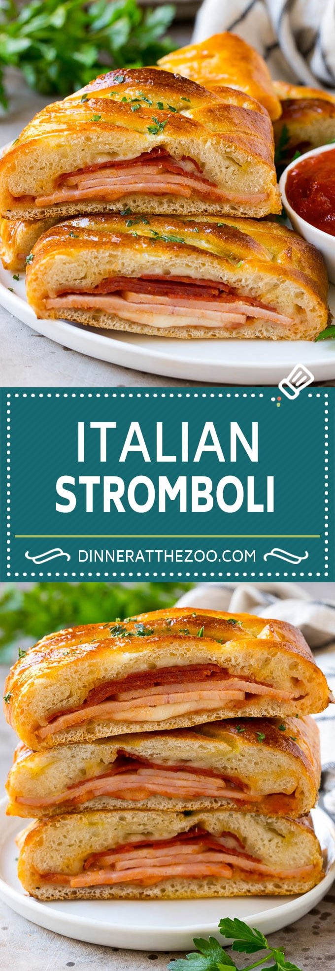 Stromboli Recipe | Italian Stromboli #pepperoni #cheese #ham #dinner #bajap