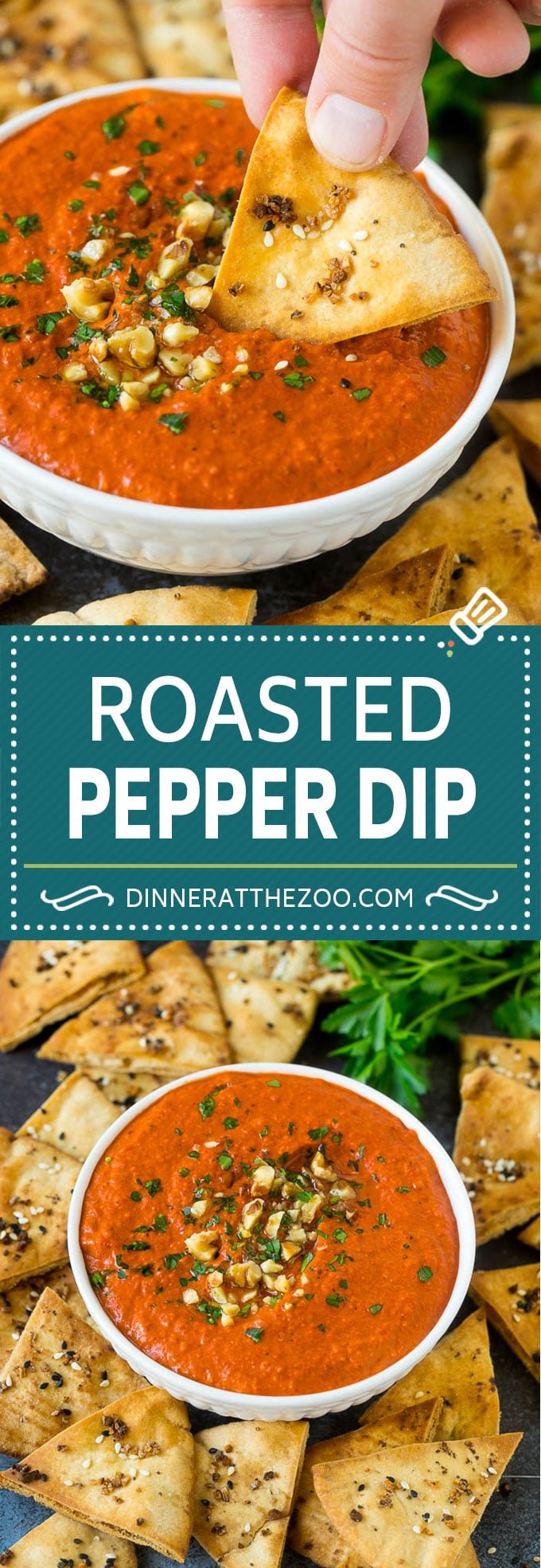 Roasted Red Pepper Dip | Muhammara Dip | Middle Eastern Dip #bellpeppers #walnuts #dip #appetizer #bajap