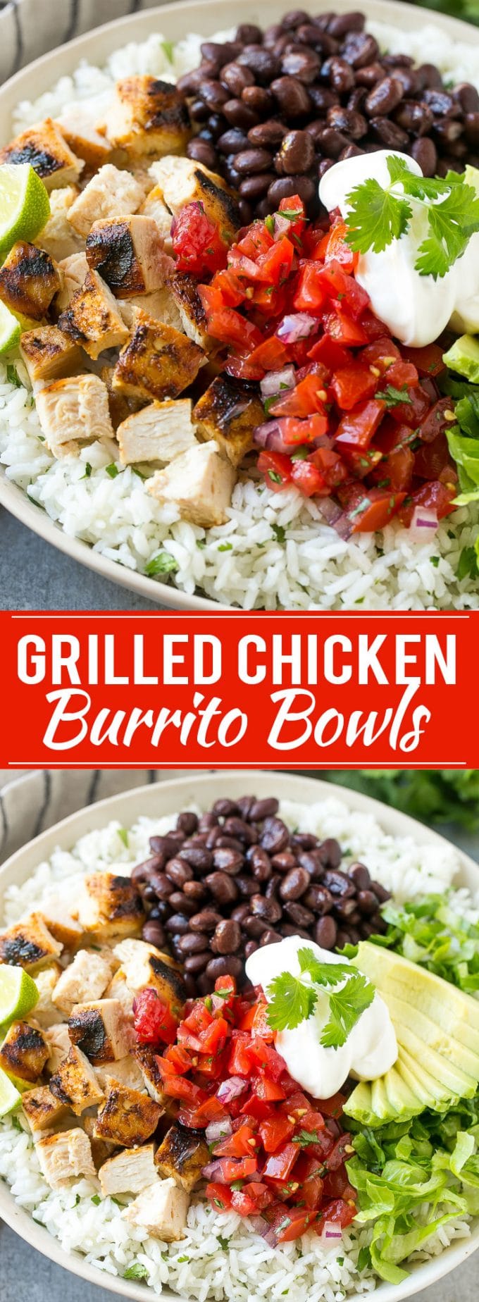 Chicken Burrito Bowls Recipe | Grilled Chicken Recipe | Burrito Bowl | Mexican Chicken #burrito #mexicanfood #rice #beans #chicken #dinner #bajap #mealprep