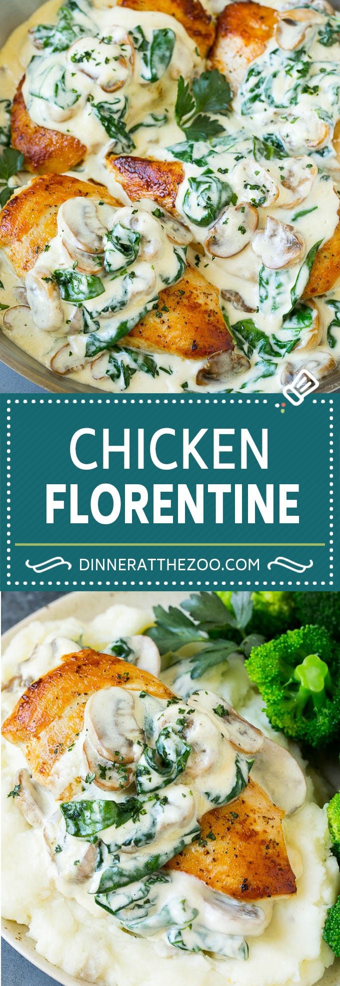 Chicken Florentine Recipe | Spinach Chicken | Mushroom Chicken #chicken #spinach #mushrooms #lowcarb #keto #dinner #bajap