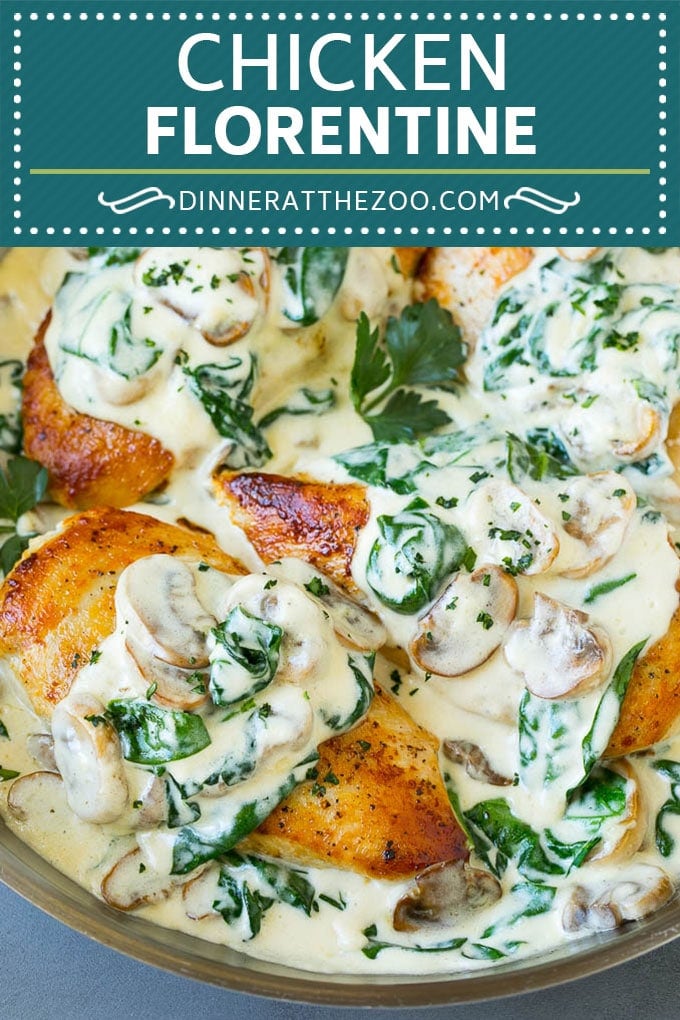 Chicken Florentine Recipe | Spinach Chicken | Mushroom Chicken #chicken #spinach #mushrooms #lowcarb #keto #dinner #bajap