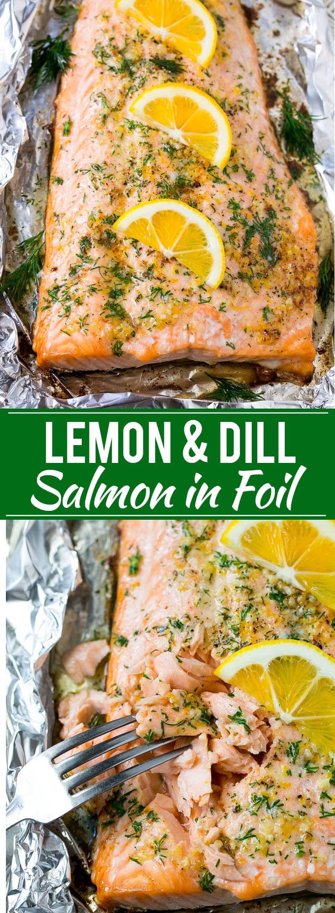 Salmon in Foil with Lemon and Dill Recipe | Foil Wrapped Salmon | Baked Salmon | Easy Salmon Recipe | Lemon and Dill Salmon #salmon #fish #seafood #lemon #lowcarb #keto #dinner #bajap
