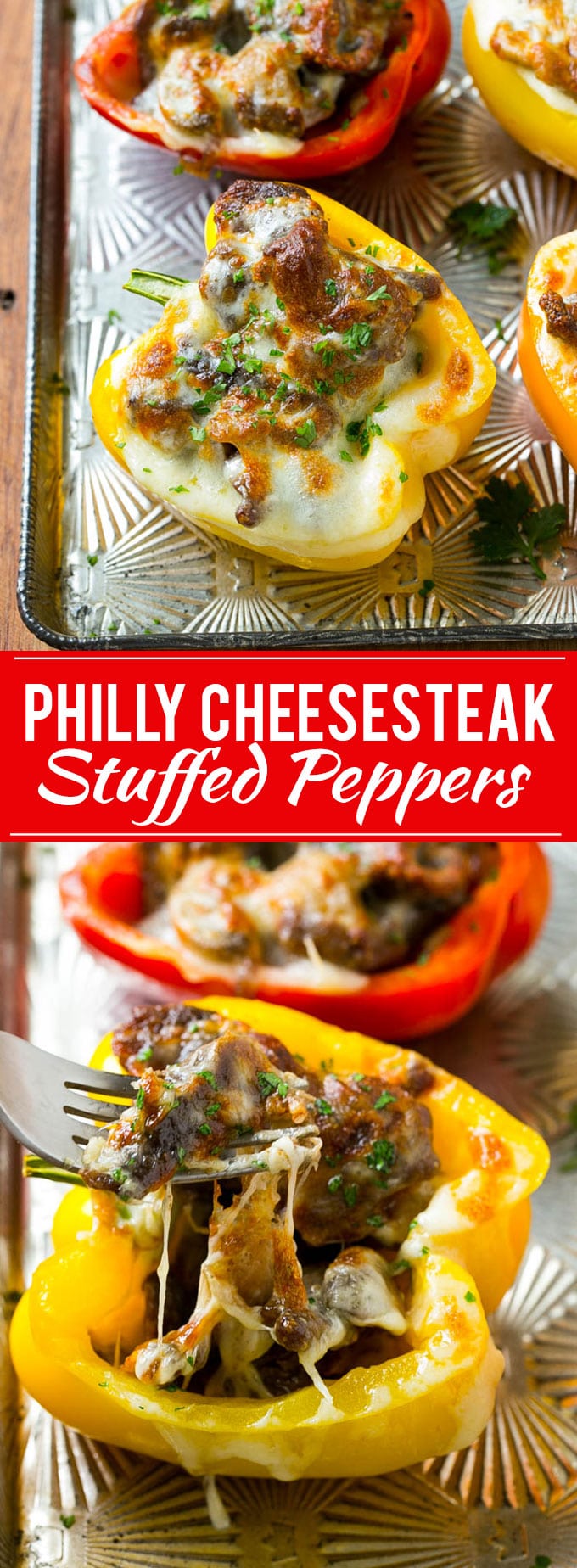 Philly Cheesesteak Stuffed Peppers Recipe | Easy Stuffed Peppers | Low Carb Stuffed Peppers #peppers #steak #cheese #mushrooms #lowcarb #keto #dinner #bajap