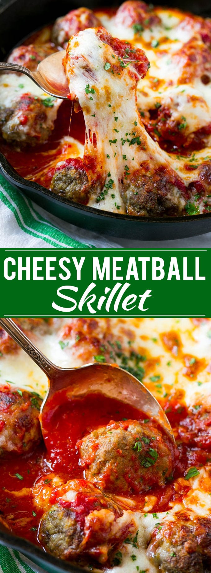 Cheesy Meatball Bake Recipe | Meatball Skillet | Italian Meatballs | Baked Meatball Recipe #meatballs #beef #cheese #dinner #bajap