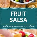 Fruit Salsa Recipe | Dessert Salsa | Cinnamon Sugar Chips | Fruit Recipe #fruit #kiwi #blueberry #strawberry #dip #salsa #bajap #dessert #snack