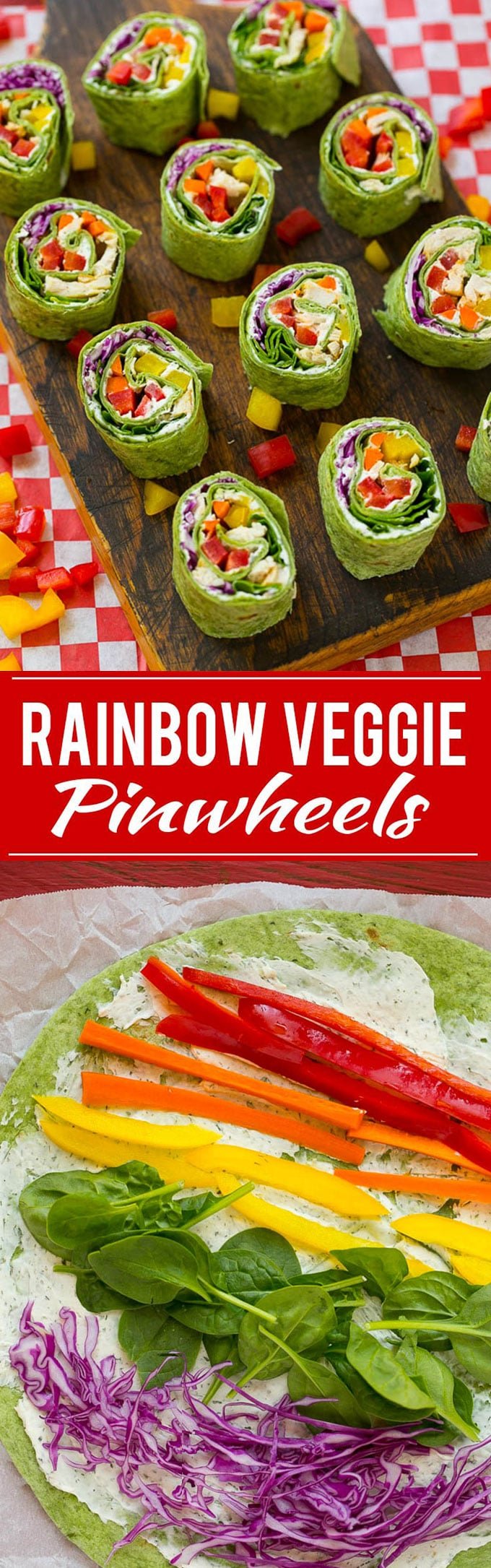 Rainbow Veggie Pinwheels Recipe | Veggie Pinwheels | Kids Lunch Recipe | Pinwheel Sandwich Recipe #pinwheels #wraps #sandwich #lunch #bajap #veggie