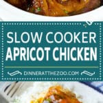 Slow Cooker Apricot Chicken #chicken #apricot #slowcooker #crockpot #dinner #bajap