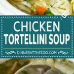 Chicken Tortellini Soup #soup #chicken #pasta #tortellini #slowcooker #crockpot #dinner #bajap