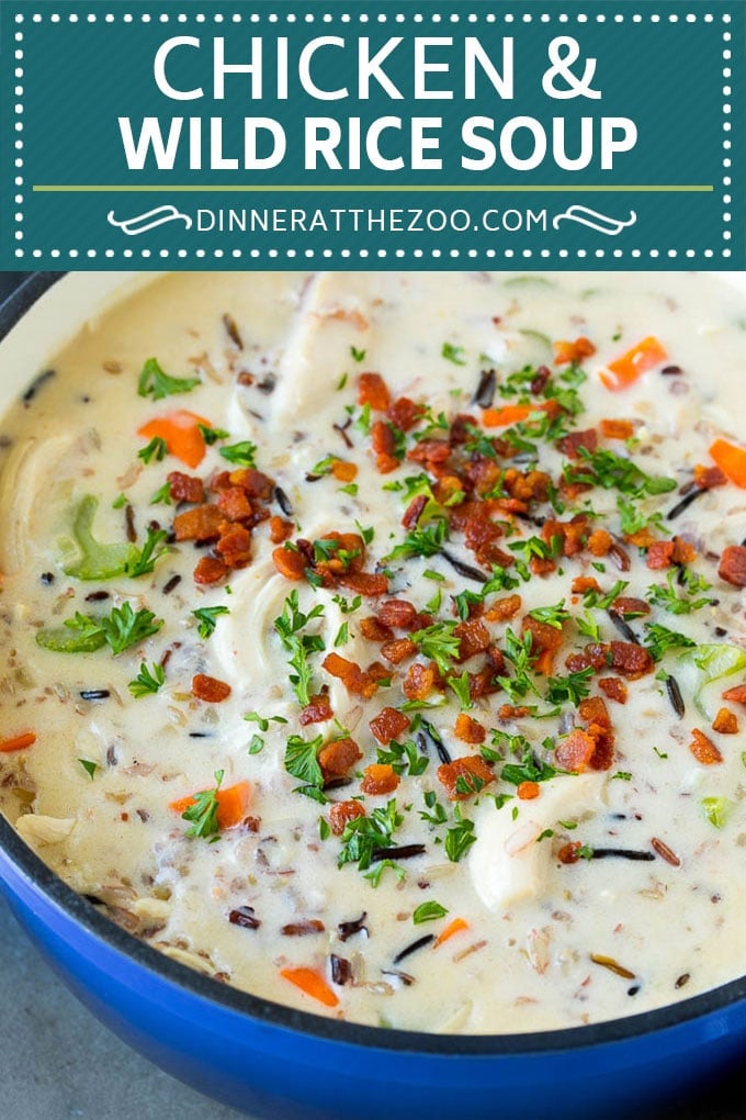 Chicken and Wild Rice Soup Recipe | Creamy Chicken Soup #chicken #rice #soup #bacon #dinner #bajap