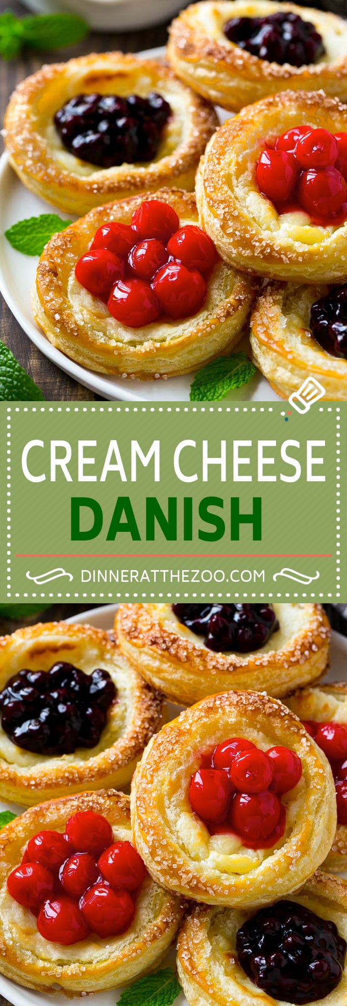 Cream Cheese Danish Recipe | Cream Cheese and Fruit Danish | Cream Cheese and Cherry Danish | Breakfast Pastries #danish #pastry #breakfast #brunch #bajap