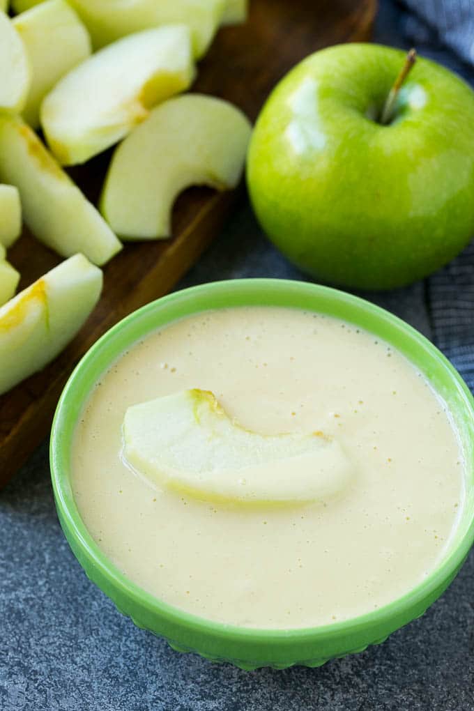 Apple Fries Recipe | Fried Apples Recipe | Cinnamon Sugar Apples | Apple Dessert Recipe #apples #dessert #bajap #fall An apple slice coated in batter.