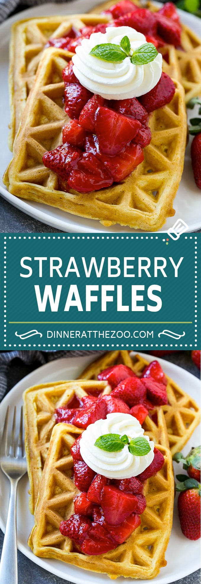 Strawberry Waffles | Homemade Waffles Recipe | Waffles with Strawberry Sauce | Homemade Strawberry Sauce #strawberry #waffles #breakfast #bajap