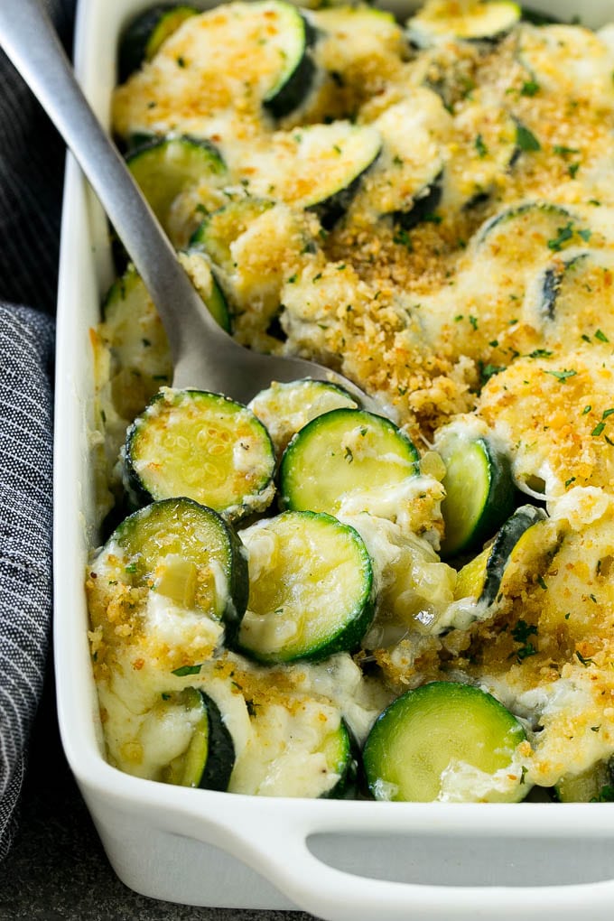 Zucchini Gratin Recipe | Cheesy Zucchini | Baked Zucchini | Easy Zucchini Recipe #zucchini #casserole #cheese #dinner #sidedish #bajap Zucchini gratin with creamy zucchini, cheese and crispy breadcrumbs.