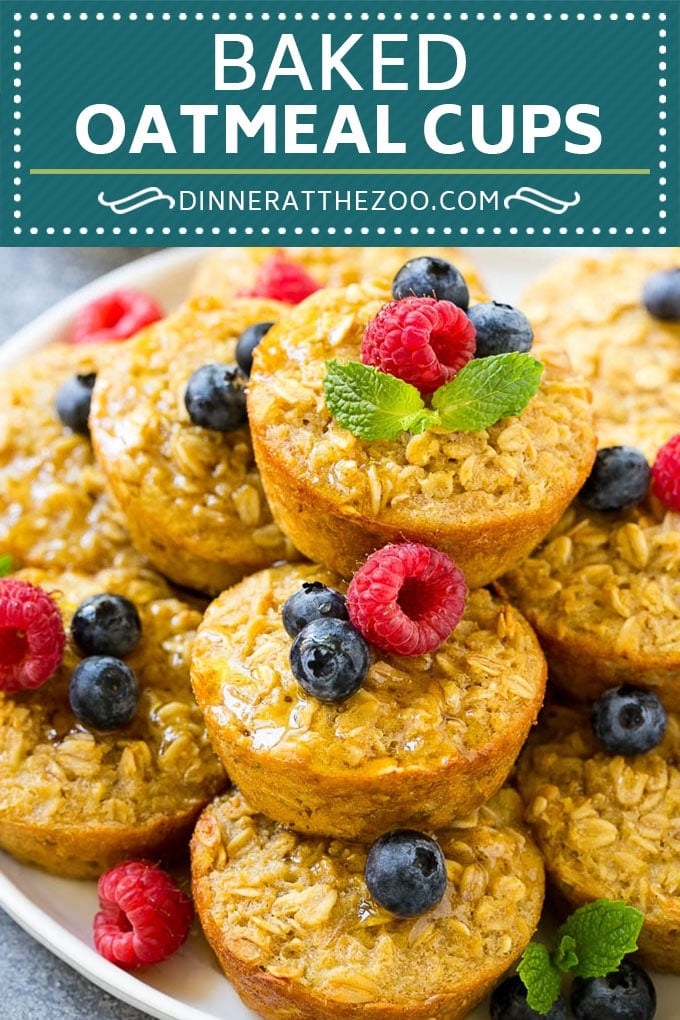 Baked Oatmeal Cups Recipe | Baked Oatmeal | Meal Prep Oatmeal | Oatmeal Muffins #oatmeal #breakfast #bajap