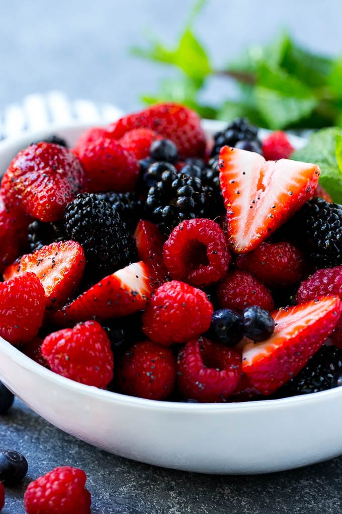 Berry Fruit Salad Recipe | Berry Salad | Summer Berry Salad | Fruit Salad Recipe #berries #fruitsalad #bajap A berry fruit salad with raspberries, blueberries, blackberries and strawberries all in a honey based dressing.