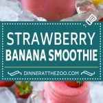 Strawberry Banana Smoothie Recipe | Strawberry Smoothie #strawberry #banana #smoothie #drink #bajap