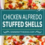 Chicken Alfredo Stuffed Shells Recipe | Stuffed Shells | Chicken Stuffed Shells | Baked Pasta #stuffedshells #alfredo #chicken #pasta #cheese #dinner #bajap