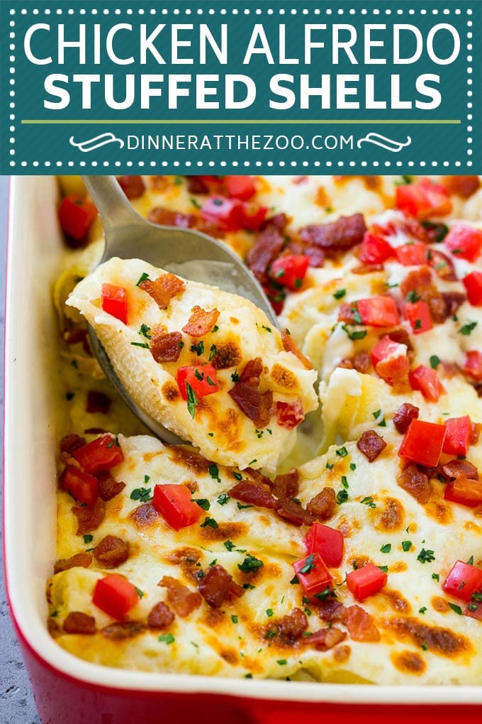 Chicken Alfredo Stuffed Shells Recipe | Stuffed Shells | Chicken Stuffed Shells | Baked Pasta #stuffedshells #alfredo #chicken #pasta #cheese #dinner #bajap