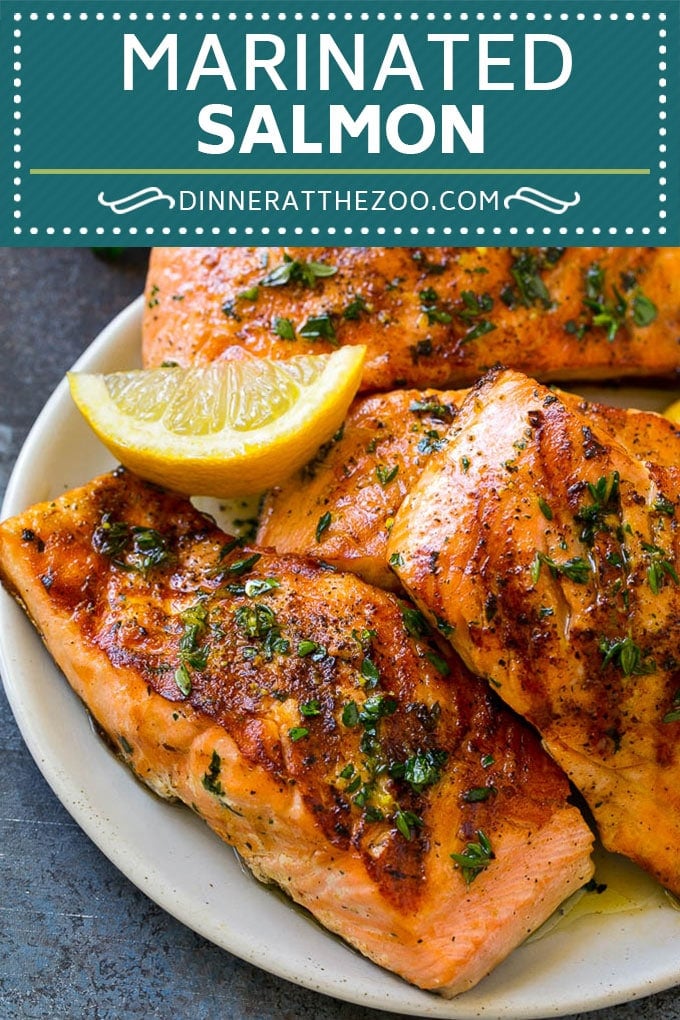 Marinated Salmon Recipe | Grilled Salmon | Garlic and Herb Salmon #salmon #grilling #marinade #fish #dinner #bajap