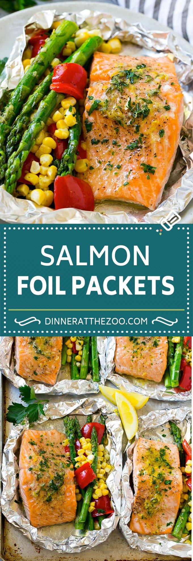 Salmon Foil Packets Recipe | Grilled Salmon | Salmon and Vegetables #salmon #grilling #asparagus #corn #dinner #bajap