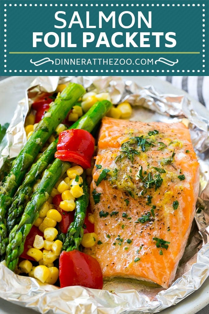 Salmon Foil Packets Recipe | Grilled Salmon | Salmon and Vegetables #salmon #grilling #asparagus #corn #dinner #bajap