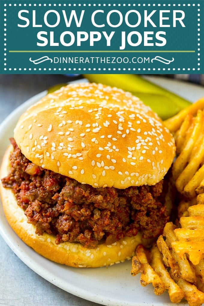 Slow Cooker Sloppy Joes Recipe | Crock Pot Sloppy Joes | Homemade Sloppy Joes #beef #slowcooker #crockpot #sandwich #bajap