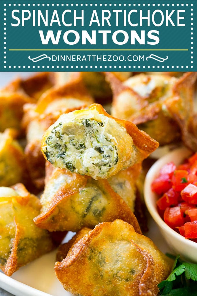 Spinach Artichoke Wontons Recipe | Fried Wontons | Wonton Appetizer #wontons #appetizer #snack #artichoke #spinach #bajap