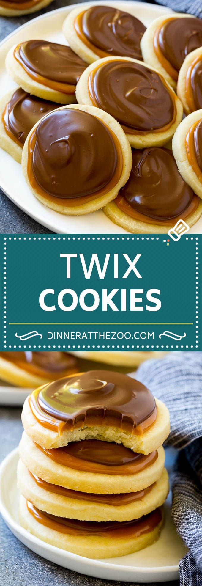 Twix Cookies Recipe | Chocolate Caramel Cookies | Shortbread Cookies #cookies #baking #caramel #chocolate #dessert #bajap