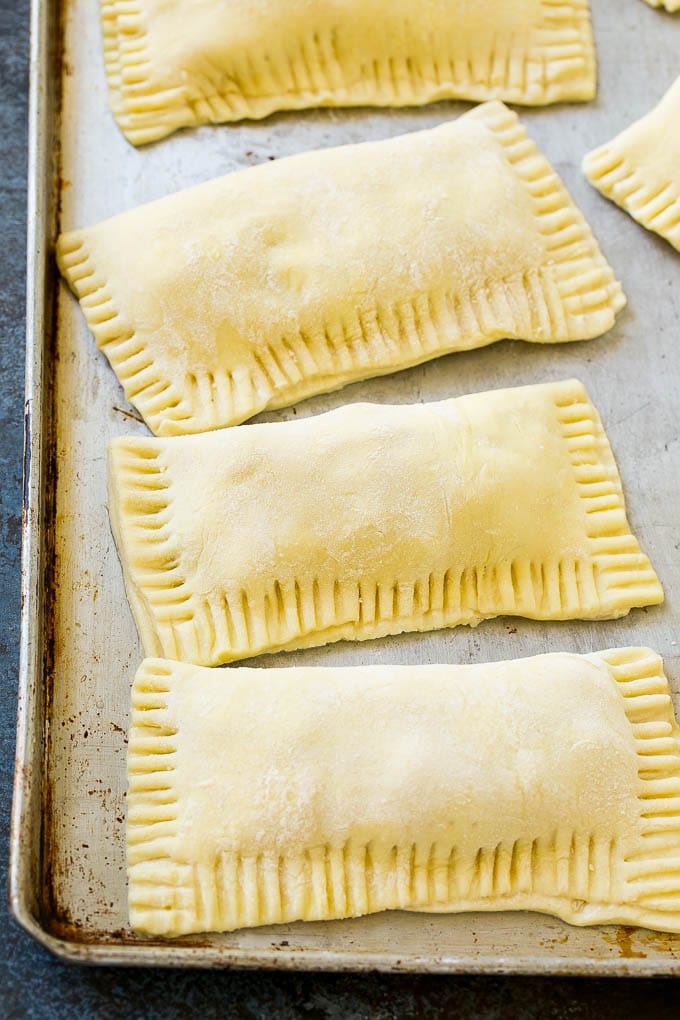 Fried Apple Pies Recipe | McDonald's Copycat Recipe | Apple Pie | Apple Hand Pies #pie #apples #applepie #dessert #snack #bajap Puff pastry apple hand pies ready to go into the fryer.