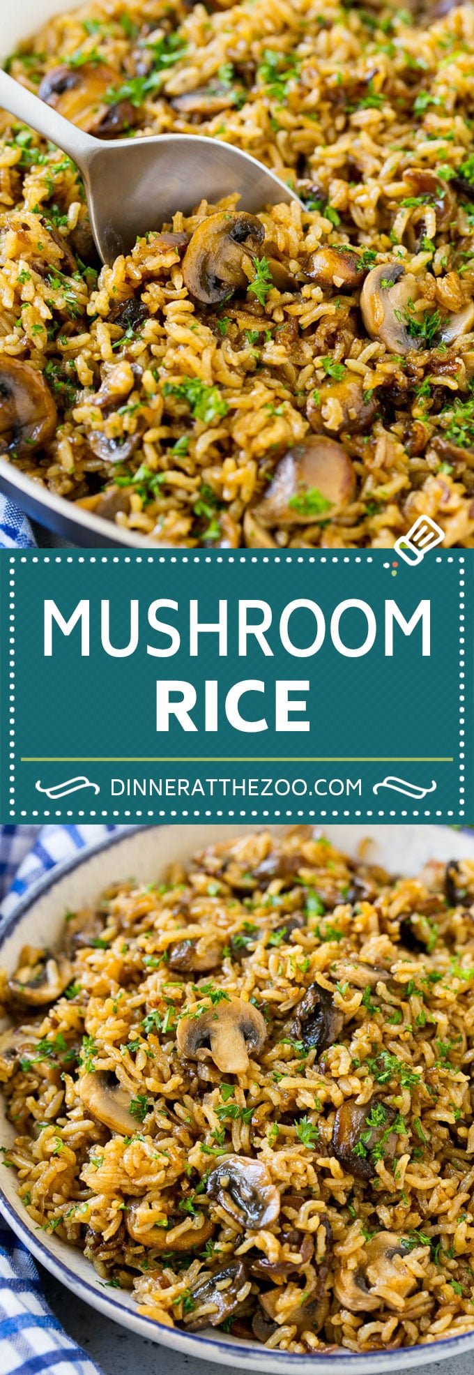 Mushroom Rice Recipe | Baked Rice | Rice Pilaf #rice #mushrooms #sidedish #dinner #bajap
