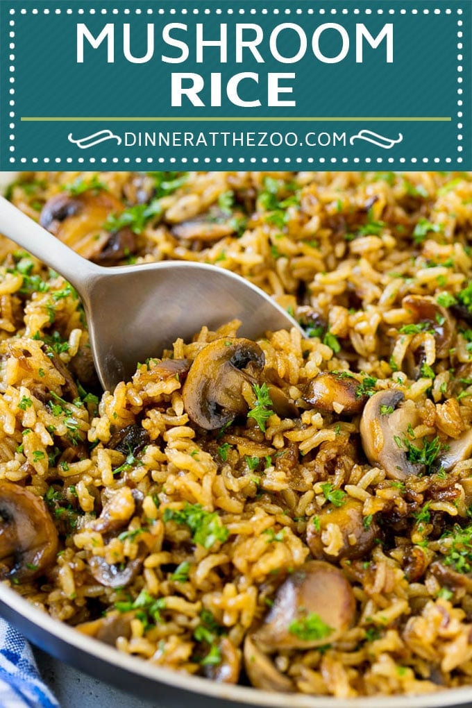 Mushroom Rice Recipe | Baked Rice | Rice Pilaf #rice #mushrooms #sidedish #dinner #bajap