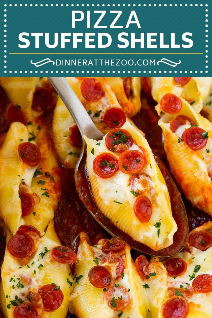 Pizza Stuffed Shells | Stuffed Shells Recipe | Italian Stuffed Shells #pizza #pasta #cheese #pepperoni #dinner #bajap