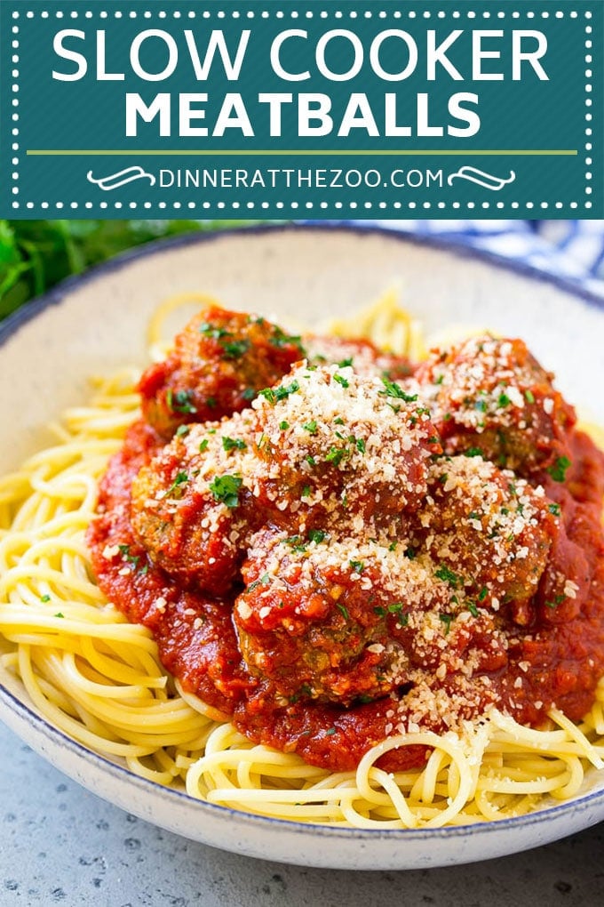 Slow Cooker Meatballs Recipe | Crock Pot Meatballs | Italian Meatballs | Spaghetti and Meatballs #meatballs #slowcooker #crockpot #dinner #bajap #italian