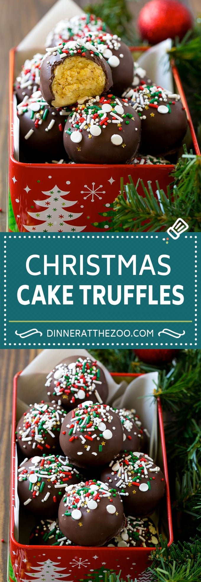 Christmas Cake Truffles Recipe | Cake Truffles | Cake Balls | Cake Bites #cake #christmas #sprinkles #baking #bajap